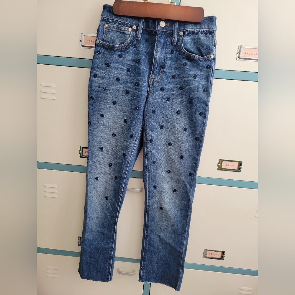 Madewell embroidered jeans